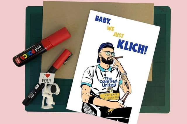 for Valentine's Day each year, Josh creates special cards using his signature style - lapped up by Leeds United fans across the city and beyond.