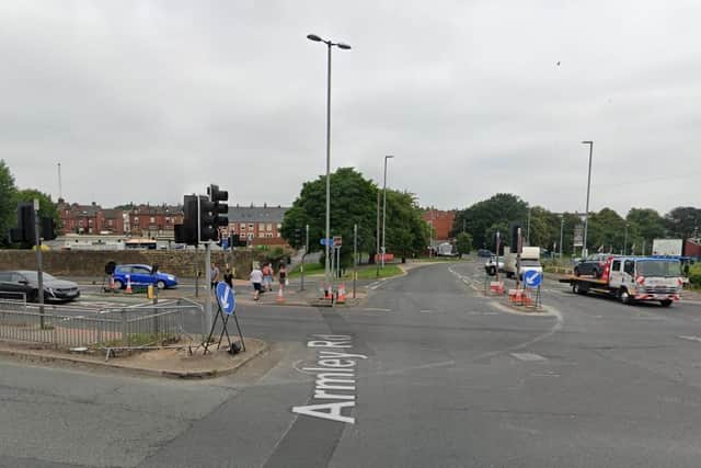 The incident happened in Ledgard Way near to the junction with Armley Road. Photo: Google.