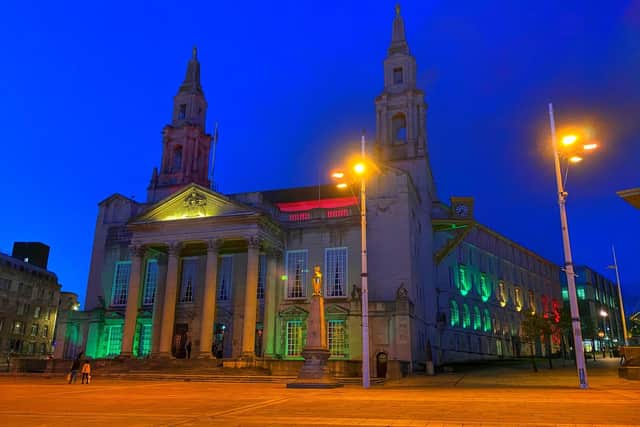 Landmarks including Leeds Town Hall, Leeds Civic Hall and Leeds City Museum will be lit up.