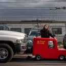 The World's fastest Postman Pat van based on the shell of a real coin operated ride for children. Picture: Bruce Rollinson.
