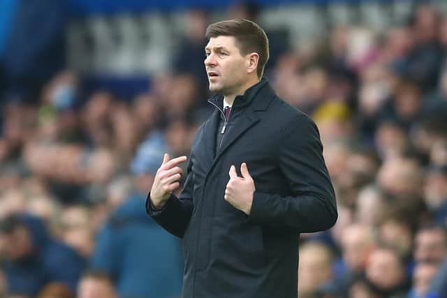 HARD WORK - Steven Gerrard welcomed the chance to work with his Aston Villa players during the international break ahead of a game against Leeds United. Pic: Getty