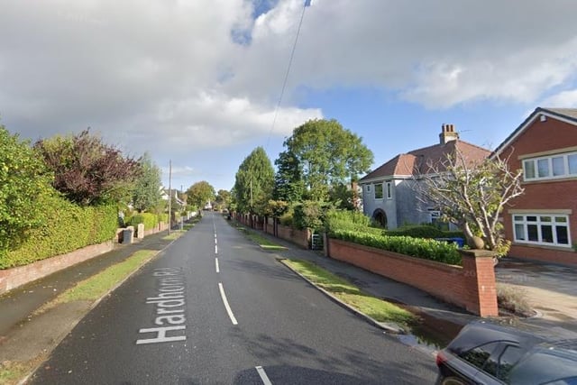 Hardhorn Road took both the ninth and tenth spot on the list, with prices averaging £607,307	at one part of the road, and £598,333 at the other