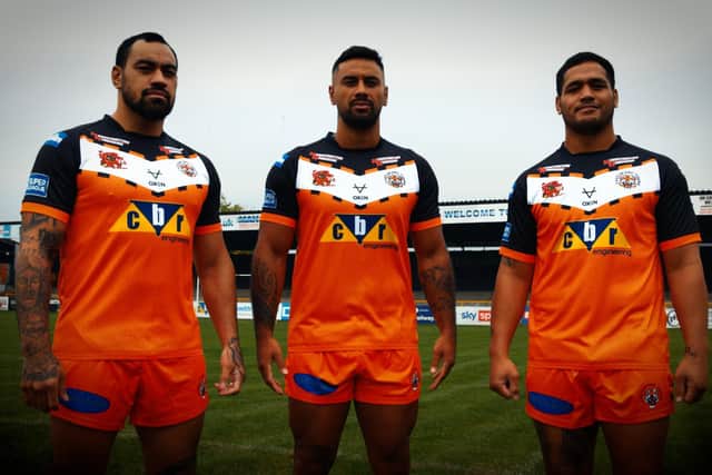 Mahe Fonua, Kenny Edwards and Bureta Faraimo are among the players who could make their debut for Tigers on Friday. Picture by Castleford Tigers/Elite Pro Sports.