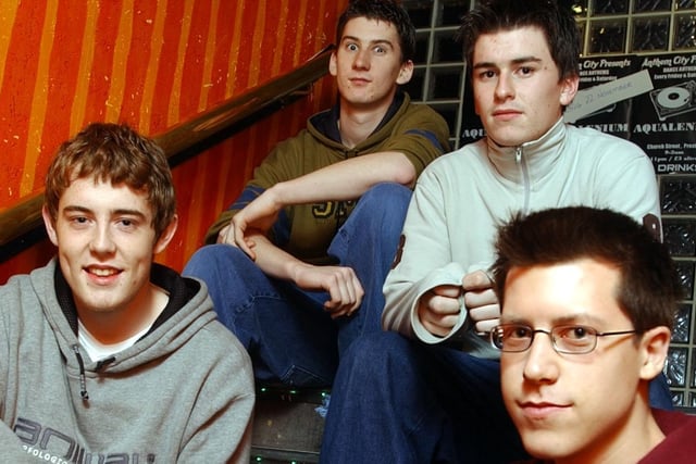Duckhunt (in 2002), from left, Paul Mansfield, Scott Bampton, Rob and Si