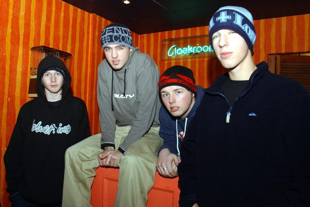 Freegan, from left, Ross Malpass, Sam Thompson, Phat Tom and Mike Booth
