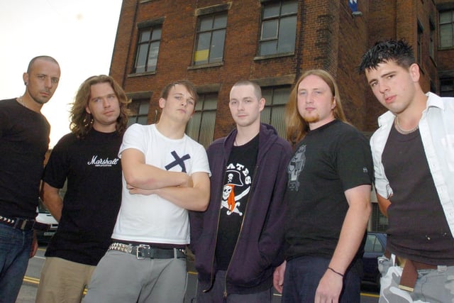 For My Anger, finalists in 2005 Battle of the Bands. From left, Chris, Rob, Ed, Matt, Martin and Chris