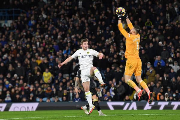 LEADING THE WAY? Teenage forward Joe Gelhardt, left, is rated just about the main Leeds United goal threat in Wednesday night's clash at Aston Villa. Photo by PAUL ELLIS/AFP via Getty Images.