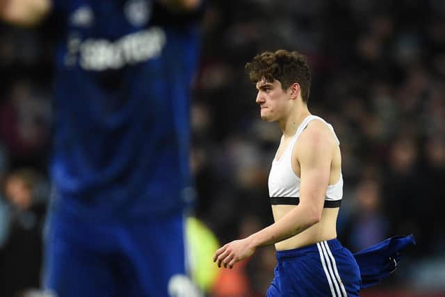 MIXED EMOTIONS: For Leeds United's Dan James, above, pictured after Wednesday night's 3-3 draw against Aston Villa at Villa Park. Photo by OLI SCARFF/AFP via Getty Images.
