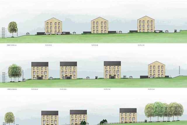 Drawings of the proposed houses on Woodside Vale.