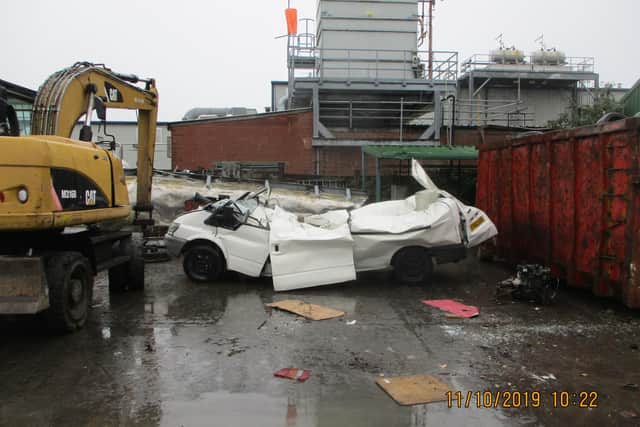 A man has been jailed after being caught dumping rubbish in Pudsey. His van was seized and crushed by council officers.