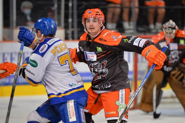 Brandon Whistle will ice in the Elite League with the Sheffield Steelers this weekend. Picture: Dean Woolley / Steelers Media