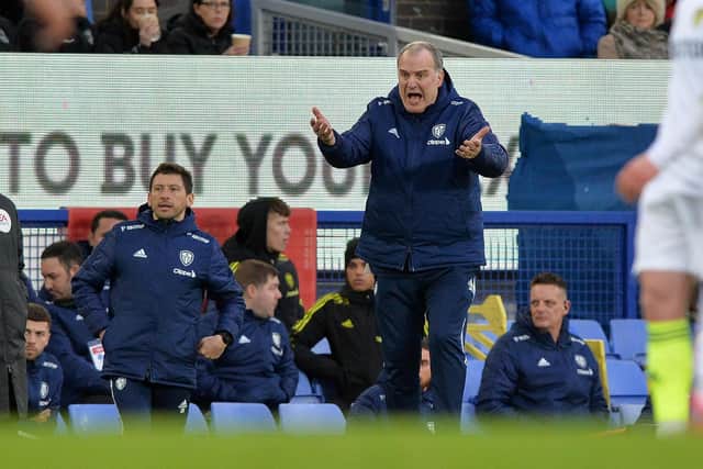 FRUSTRATING DAY - Leeds United boss Marcelo Bielsa admitted he got the midfield wrong for the Everton game. Pic: Bruce Rollinson