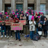 The Leeds picket line in December during a protest by students, university staff and members of the University and College Union (UCU) over pension cuts. Picture: James Hardisty
