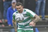 Jimmy Spencer netted Farsley Celtic's goal in their 2-1 home defeat to Gloucester City. Picture: Steve Riding.