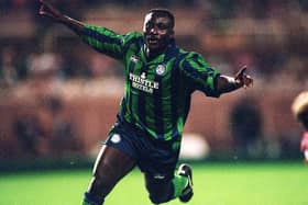 Enjoy these photo memories of Tony Yeboah in action for Leeds United. PIC: Varley Picture Agency