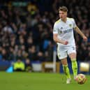 ADMIRABLE DISPLAY: From 18-year-old Leeds United defender Leo Hjelde, above, during Saturday's 3-0 defeat against Everton at Goodison Park. Picture by Bruce Rollinson.