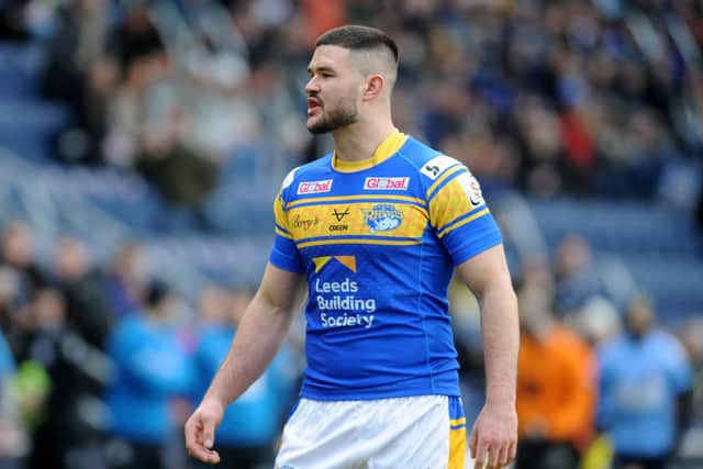 Leeds Rhinos' James Bentley was sent off against Warringtn Wolves on Saturday. Picture: Steve Riding.