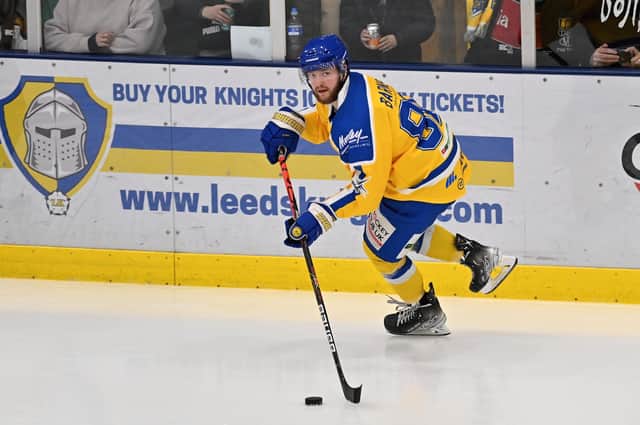 Adam Barnes enjoyed a productive weekend, scoring three goals and four assists as Leeds Knights overcame Raiders IHC and Peterborough Phantoms. 
Picture: Bruce Rollinson