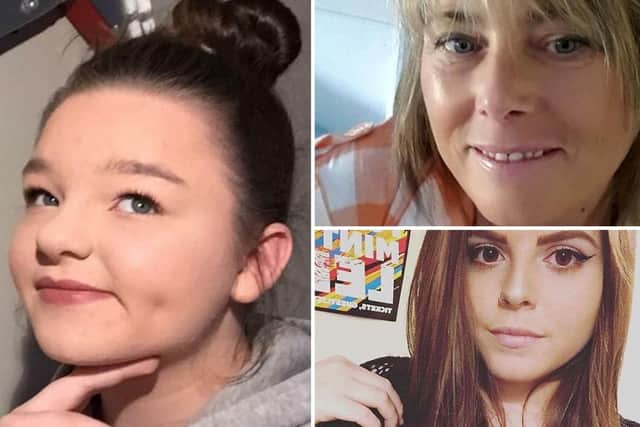 Sorrell Leczkowski, Wendy Fawell and Courtney Boyle. They were killed in the attack on Manchester Arena in 2017.