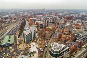 The former car park next to Leeds Station will become a new office block City Square House.