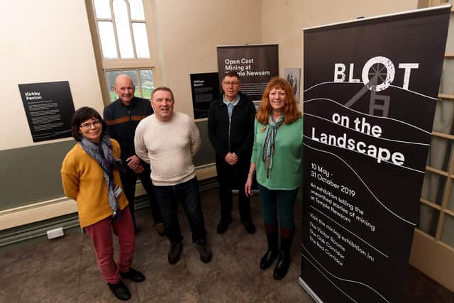 Blot on the Landscape, an exhibition on Mining at Temple Newsam.. Volunteers Pictured from the Karen Mackie, Richard Watt, Ian Marr, Mike Sterland and Helen Pratt. Photo: Simon Hulme.