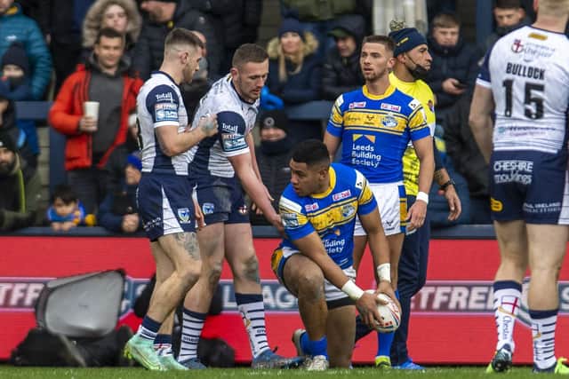 David Fusitu'a is "not great" after his head knock last week, Rhinos coach Richard Agar says. Picture by Tony Johnson.