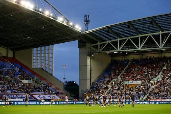 Wigan's DW Stadium. Picture by Ed Sykes/SWpix.com.