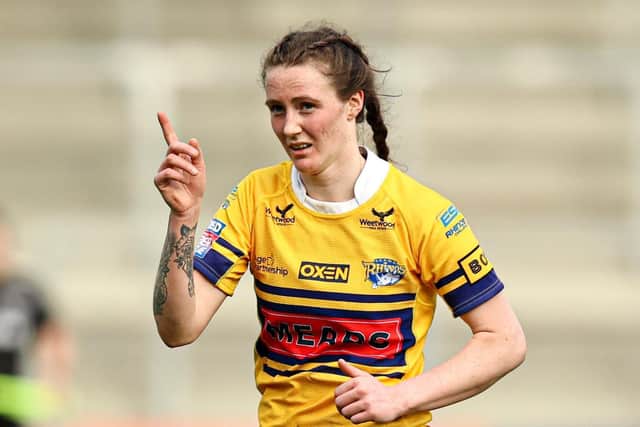 Leeds Rhinos winger Sophie Nuttall is hopeful an ankle injury isn't as problematic as first feared. Picture: Paul Currie/SWpix.com.