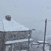 The view of Bradford from Queensbury, where snow is already heavy.