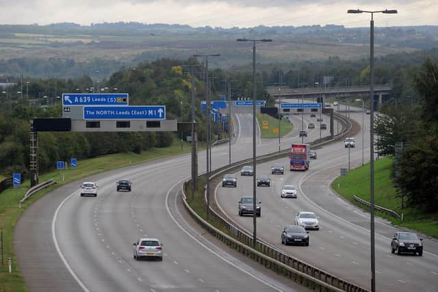 The M1 is closed between Leeds and Wakefield due to overturned lorries. Pictured: The M1.