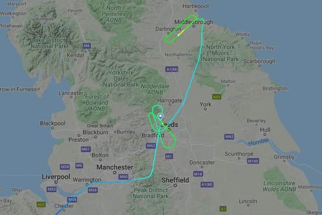 The live map from FlightRadar24 shows the path of the FR2047 Ryanair flight which departed at 11.10am this morning.
COPYRIGHT FLIGHTRADAR