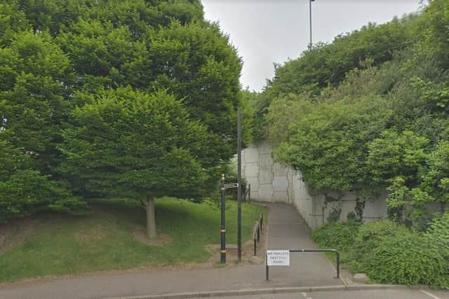 A teenager was taken to hospital after being attacked by two men on a footpath near Owlcoates Shopping Centre.
