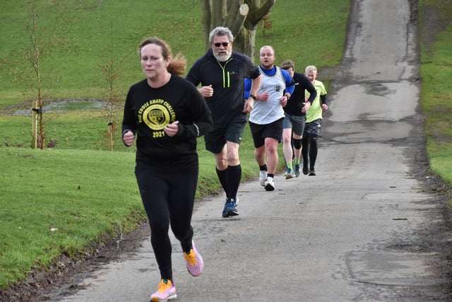 Working hard at the Sewerby Parkrun