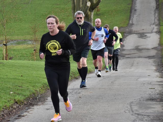 Working hard at the Sewerby Parkrun