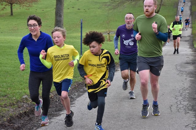 Two Bridlington youngsters in action at the Sewerby Parkrun