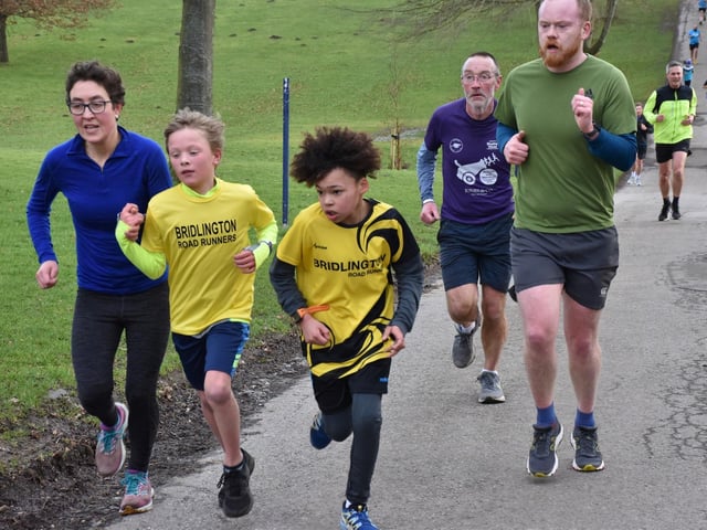 Two Bridlington youngsters in action at the Sewerby Parkrun