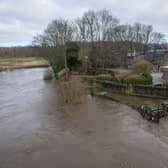 The beer garden at the Kirkstall Bridge Inn was flooded