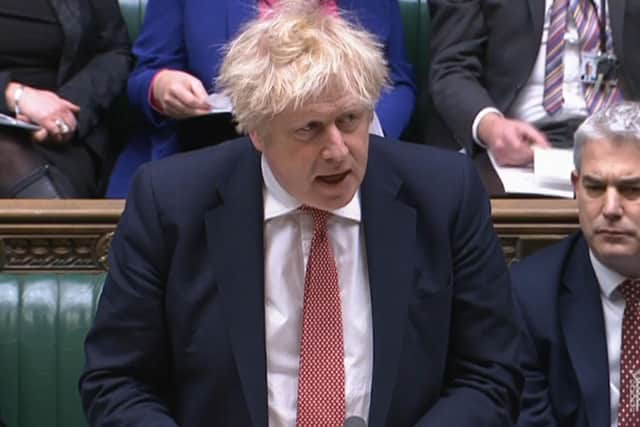 Boris Johnson has told the Commons that the legal requirement to isolate after a positive coronavirus test will end in England on Thursday. Photo: PA
