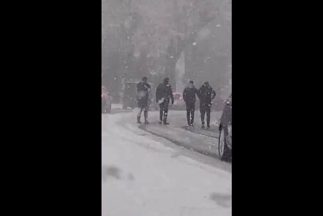 These four men spent Saturday morning rescuing cars stuck in blizzards which hit Otley.
cc Jen Mahony
