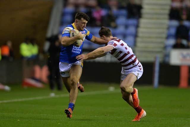 Rhinos' Liam Tindall is available to face Catalans on Thursday. Picture by Bruce Rollinson.