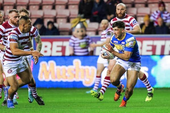 Liam Tindall was one of Rhinos' positives from last week's defeat at Wigan. Picture by Alex Whitehead/SWpix.com.