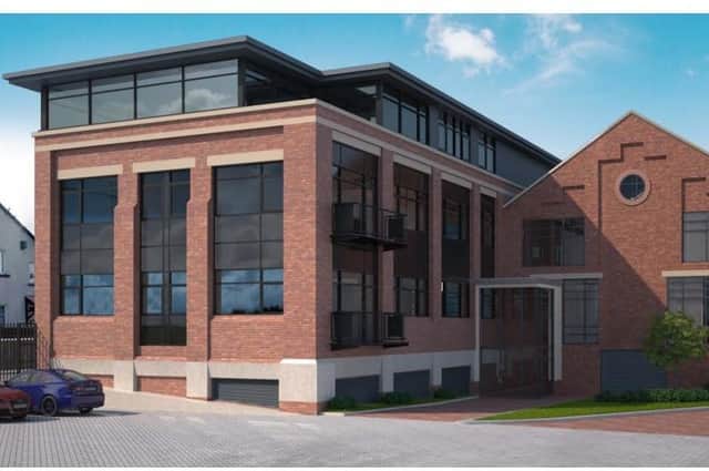 Plans have been submitted to turn a vacant building in a former mill in Pool in Wharfdale into apartments. A CGI submitted to planning chiefs showing what the apartments could look like.