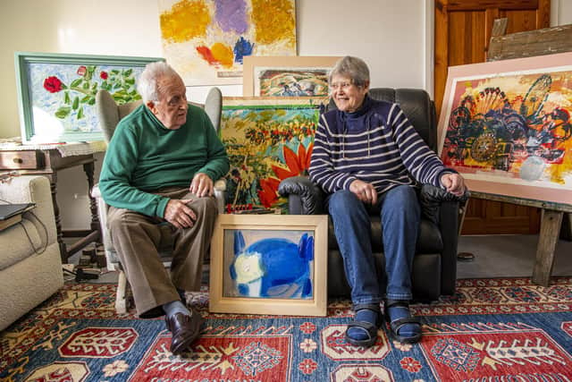 Artists George and Lucy Mary Hainsworth, who both worked at Leeds College of Art, have amassed a large body of work between them and now are looking to sell their pictures. Picture Tony Johnson.