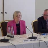 Tracy Brabin and Ben Still giving evidence to the Transport Select Committee in Leeds.