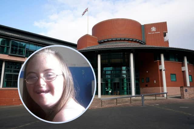 Preston Crown Court and, inset, Debbie Leitch, who died aged 24. Pictures: Getty Images/Lancashire Police.