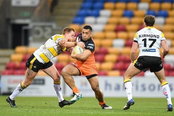 Suaia Matagi could return for Tigers after not playing against Warrington. Picture by Will Palmer/SWpix.com.