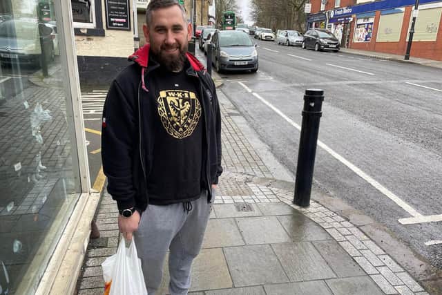Stan Sowinski, 37, was one of the customers in the shop on Thursday.
He had travelled from Bramley to pick up seven huge doughnuts for his family.