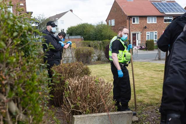 Police combed the area after teenager Jaden had his hand chopped during fighting in Swarcliffe.