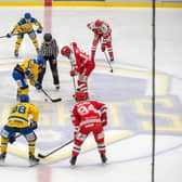 Leeds Knights and Swindon Wildcats face off at the start of the Autumn Cup Final, second leg at Elland Road.
Picture: Bruce Rollinson