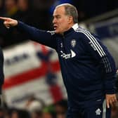 SECOND MEETING: Between Leeds United boss Marcelo Bielsa, right, and Tottenham head coach Antonio Conte, left, the duo pictured on the sidelines during November's clash at the Tottenham Hotspur Stadium. Photo by ADRIAN DENNIS/AFP via Getty Images.